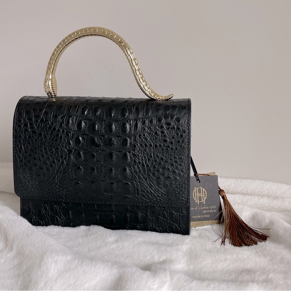 House of Harlow 1960 Handbags - ✨RARE!✨ House of Harlow 1960 Gator Print Handbag with Gold Snake Handle